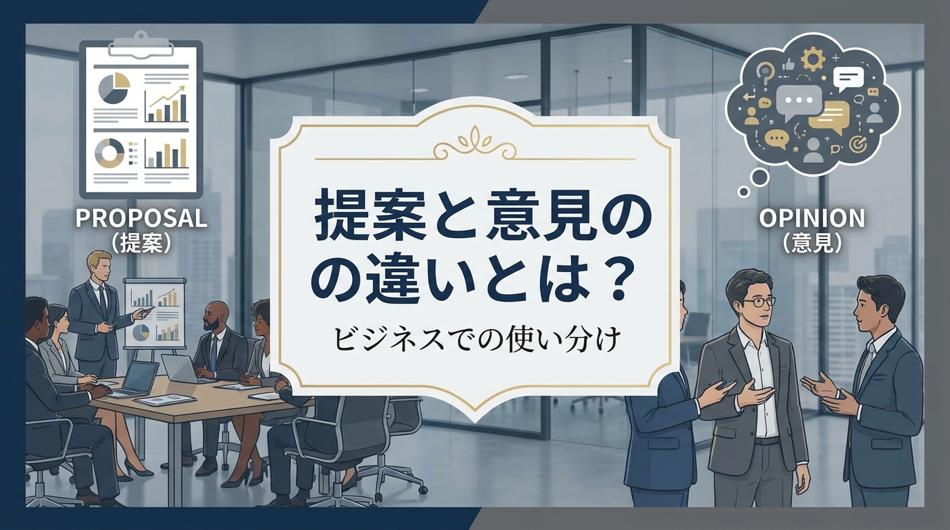 提案と意見の違いとは?ビジネスでの使い分け