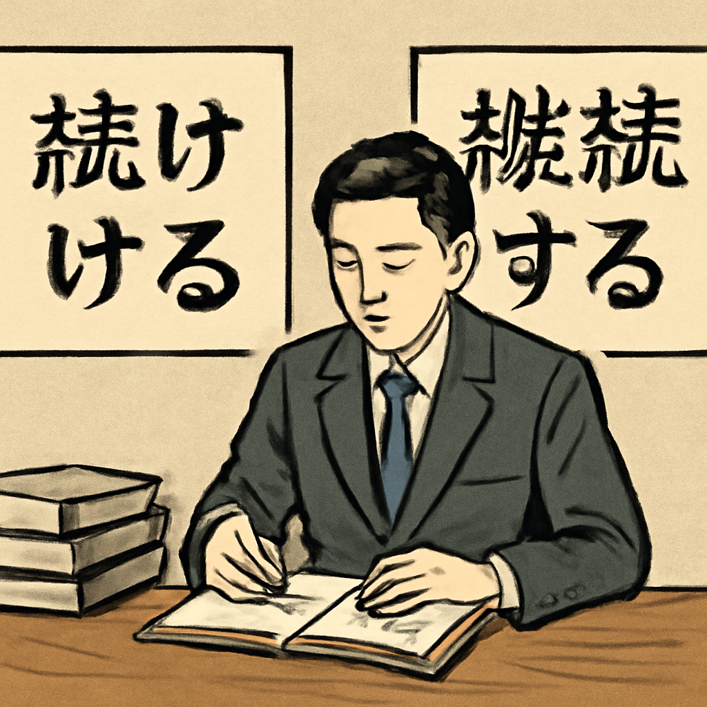 「連続」「続行」との違い