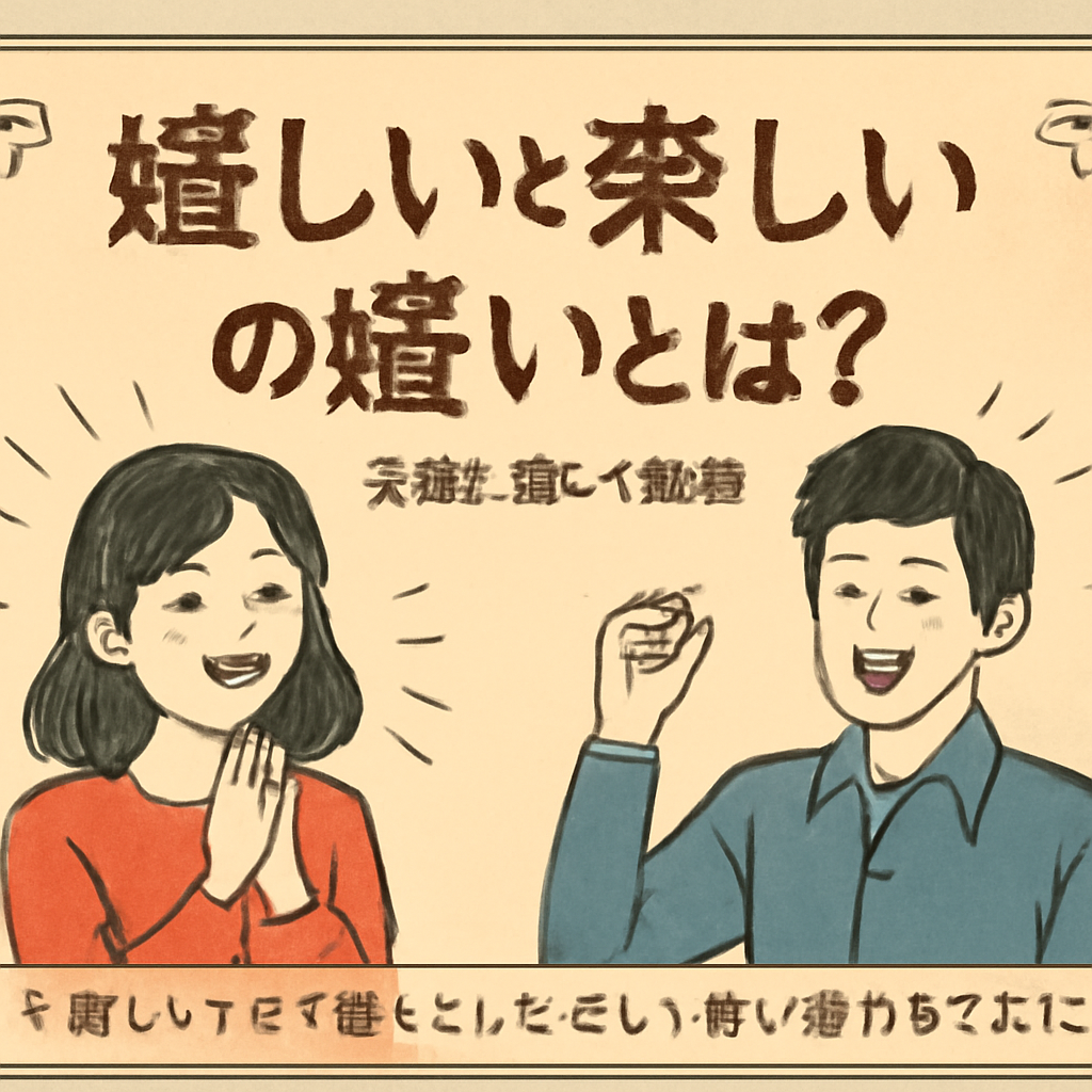 「嬉しい」と「楽しい」を正しく使い分けるために