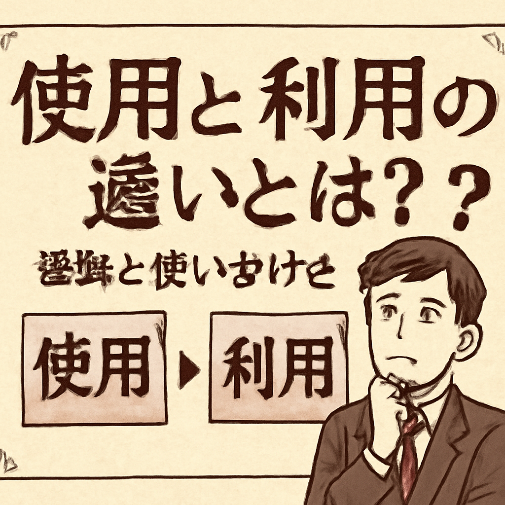「使用」と「利用」で違いが生じる理由