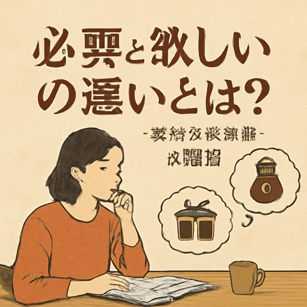 なぜ必要と欲しいを区別する必要があるのか