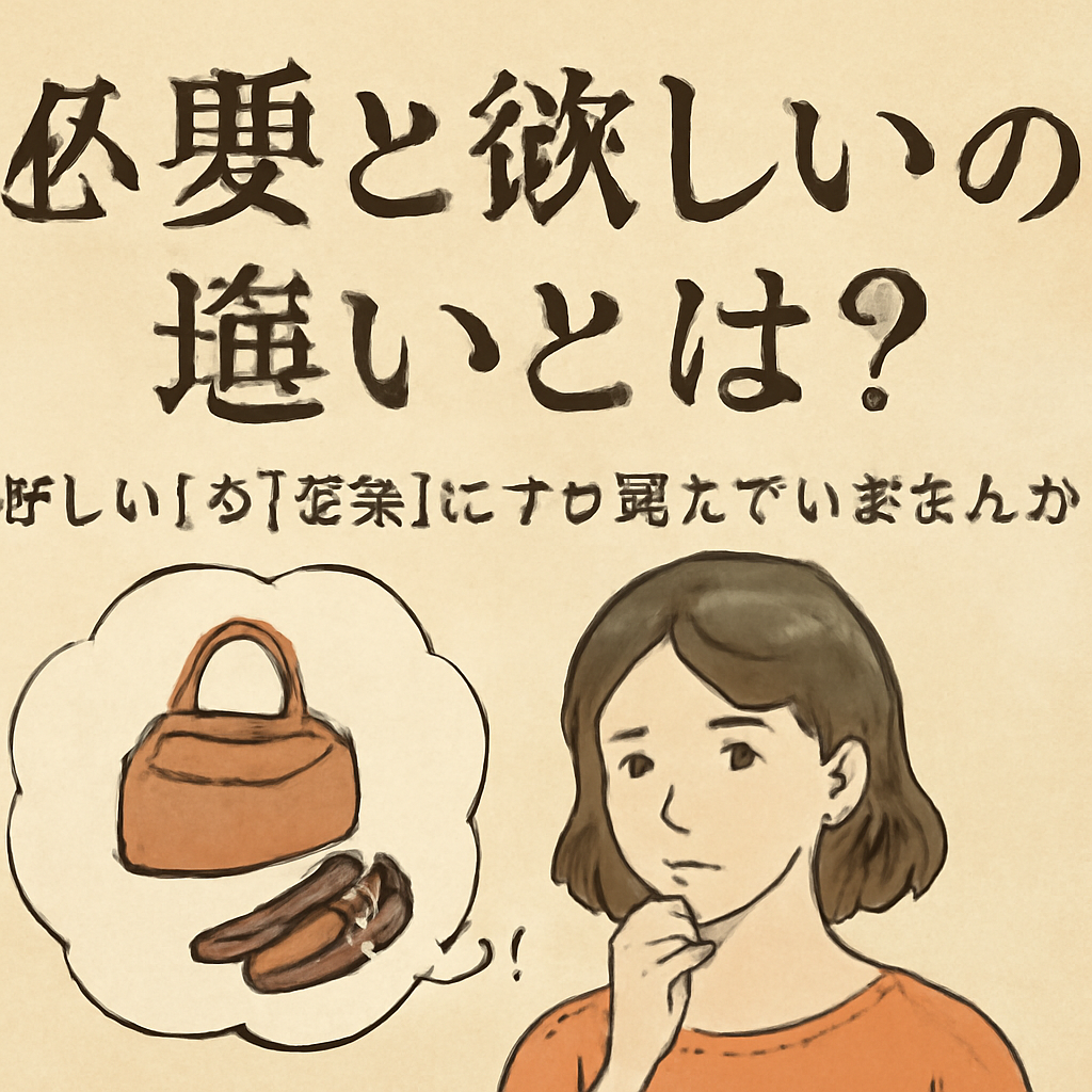 「欲しい」を「必要」にすり替えていませんか？