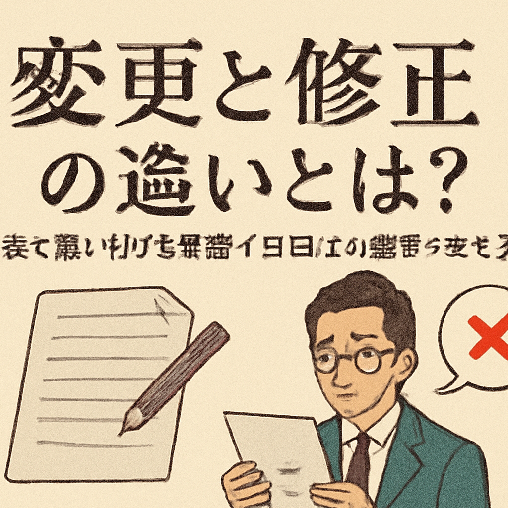 「訂正」との関係も知っておこう