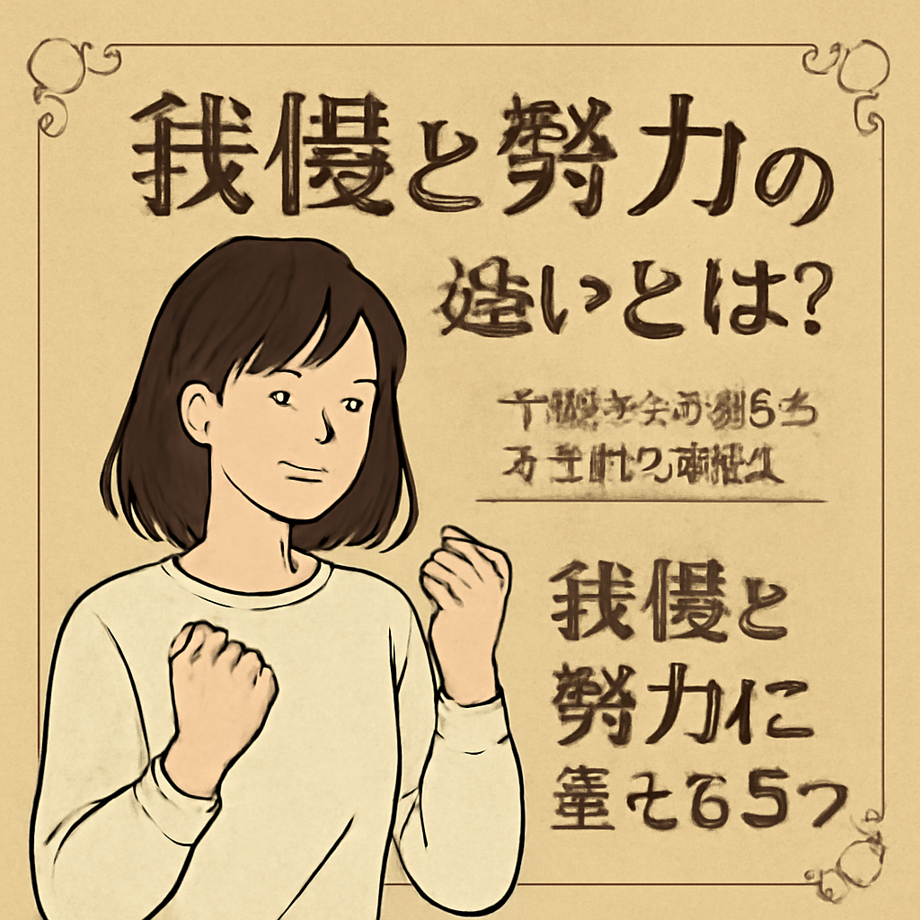我慢を努力に変える5つの方法