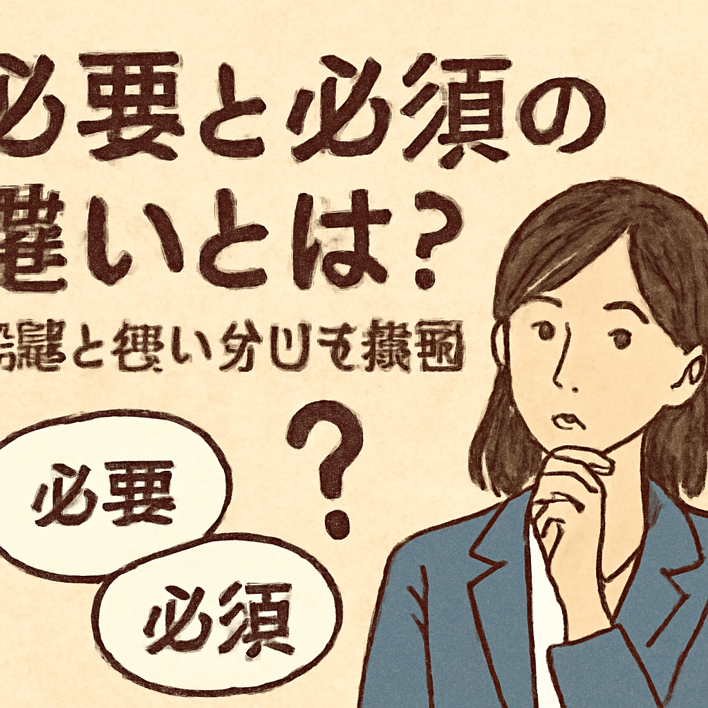 「必要」と「必須」の基本的な違い