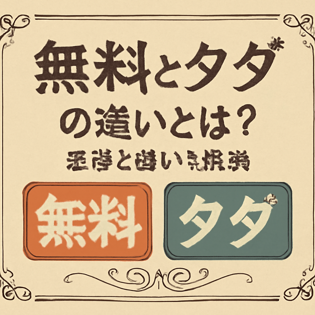 なぜ「無料」と「タダ」でニュアンスが変わるの？