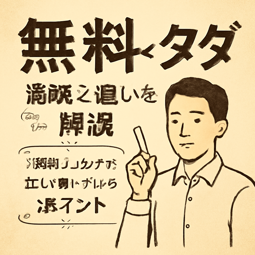 「無料」と「タダ」を正しく使い分けるポイント