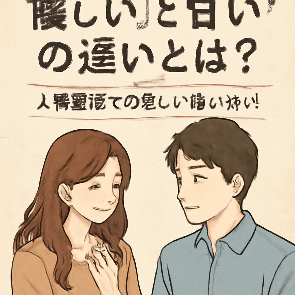 場面別に見る「優しい」と「甘い」の具体例