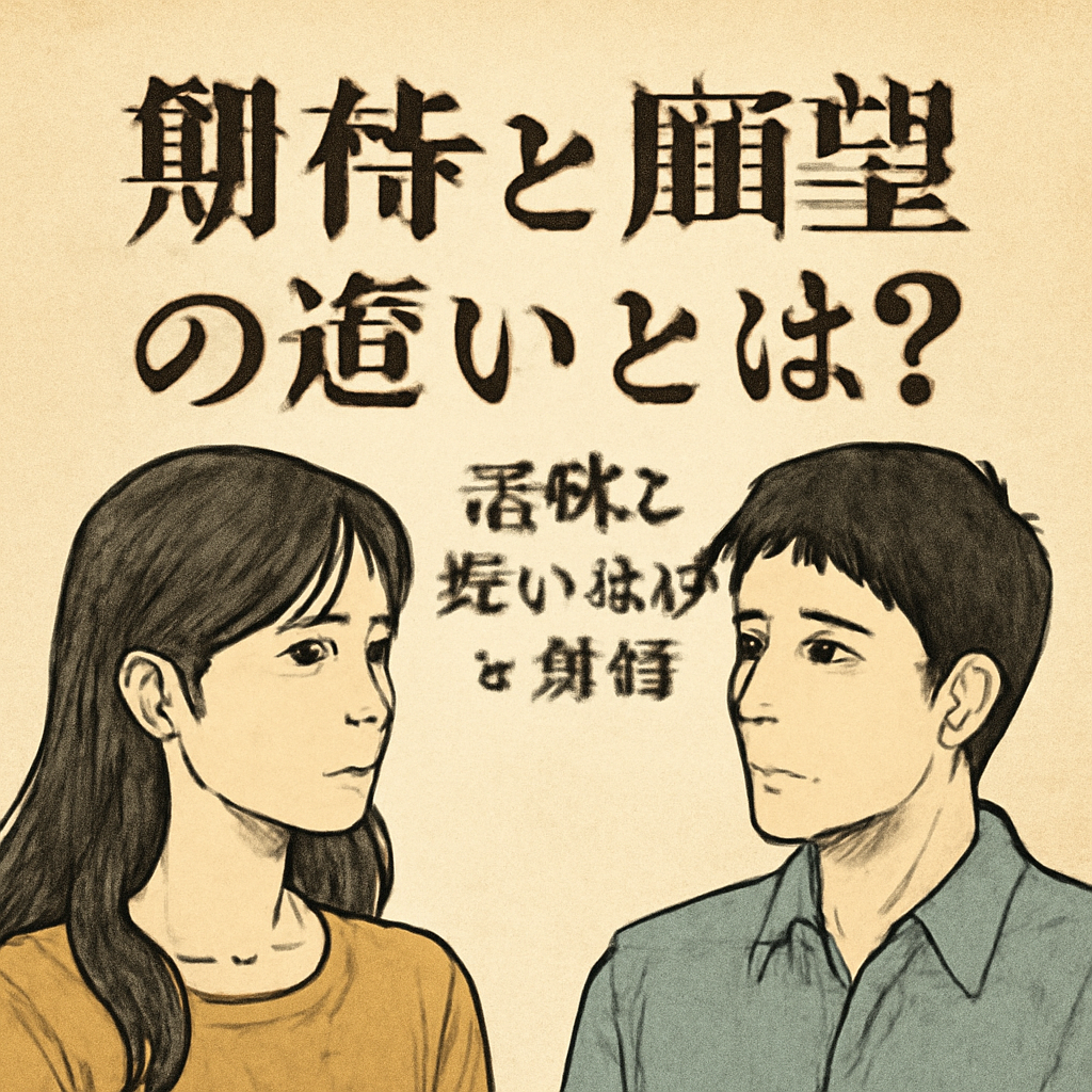 期待と願望の基本的な違い