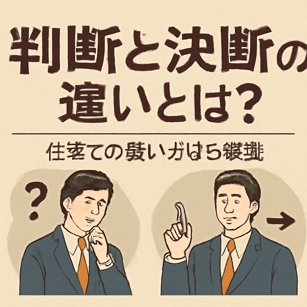 仕事における判断と決断の違いが生まれる理由