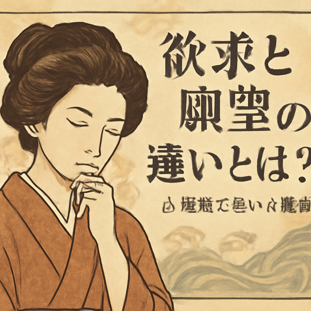 欲求と願望のバランスが大切