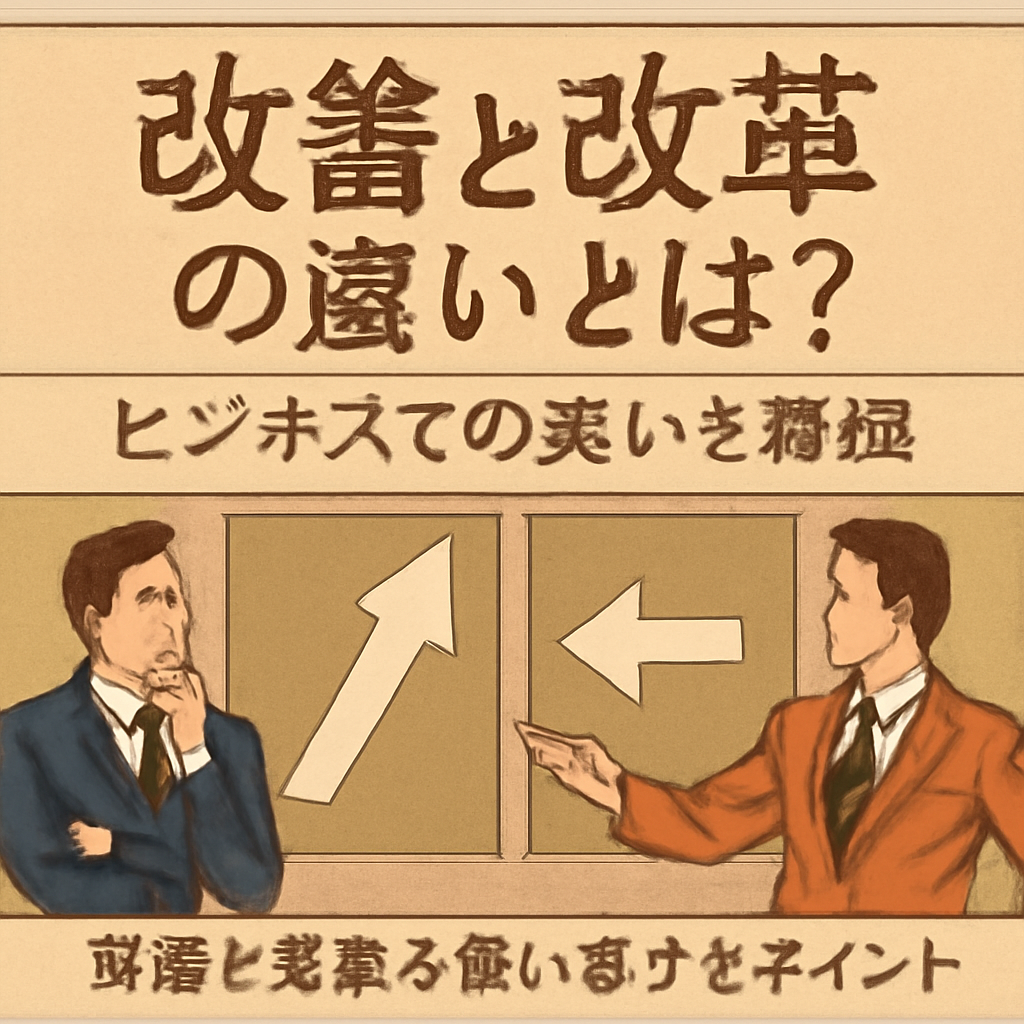 改善と改革を使い分けるポイント