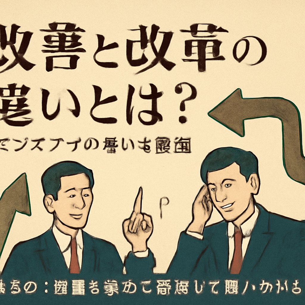 まとめ：改善と改革を理解して使い分けよう