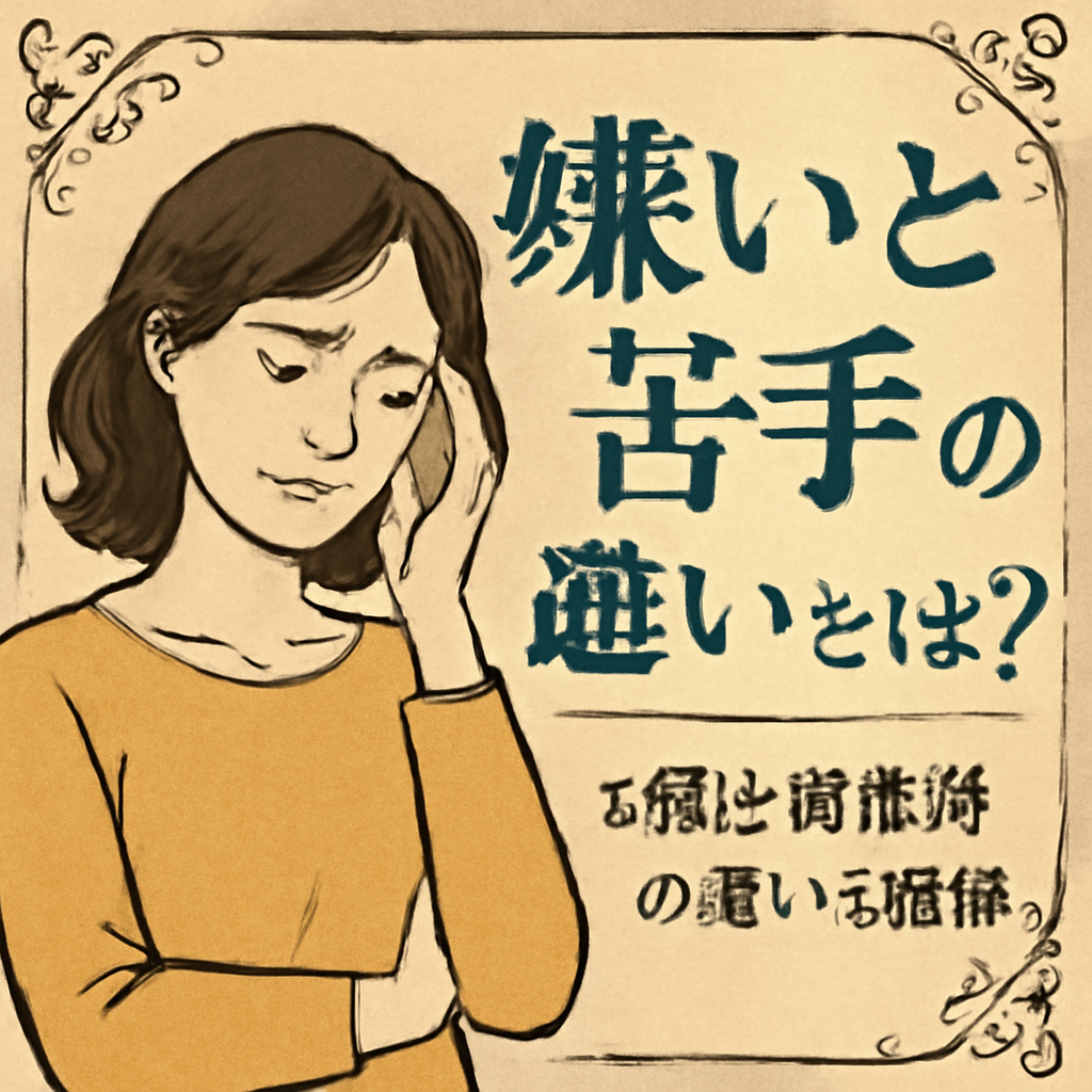 「苦手」の心理的なメカニズム