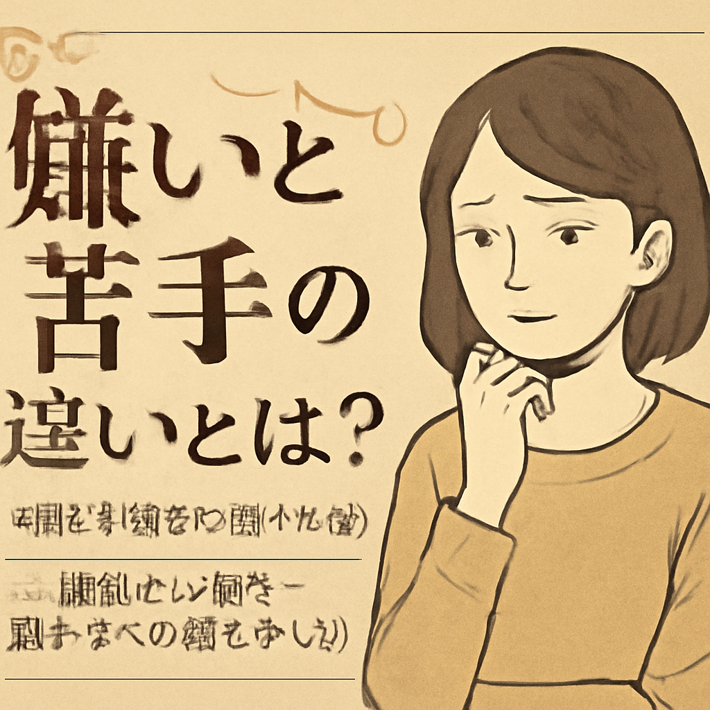 対処法の違い:「嫌い」への向き合い方