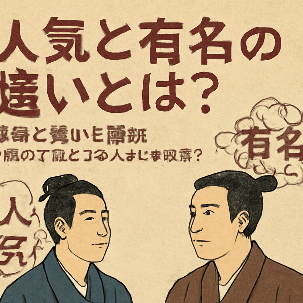 具体例で理解する人気と有名の違い