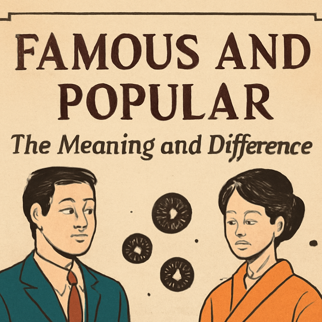 英語での違い：famousとpopular
