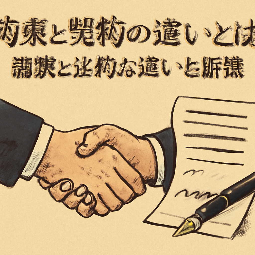 約束と契約の最も大きな違いは「法的拘束力」