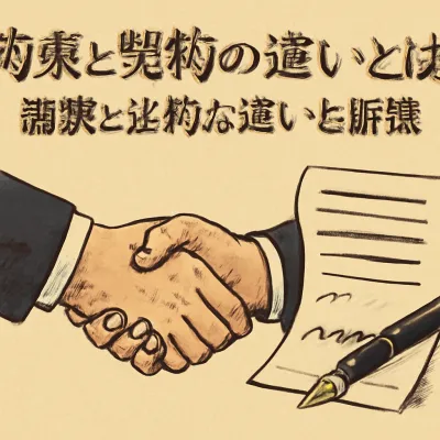 約束と契約の違いとは？意味と法的な違いを解説