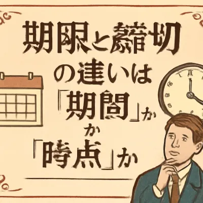 期限と締切の違いとは？使い分けを解説