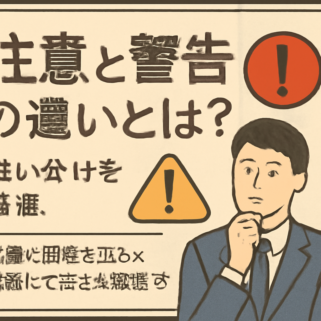 まとめ：注意と警告を正しく理解して安全な環境を