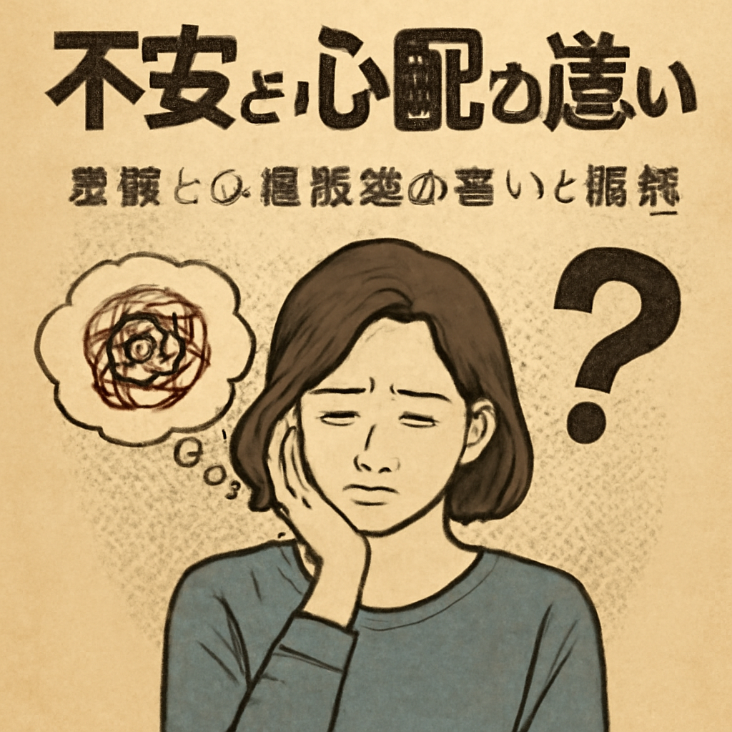 不安と心配の違い:結論から言うと方向性と原因の明確さが違うんです