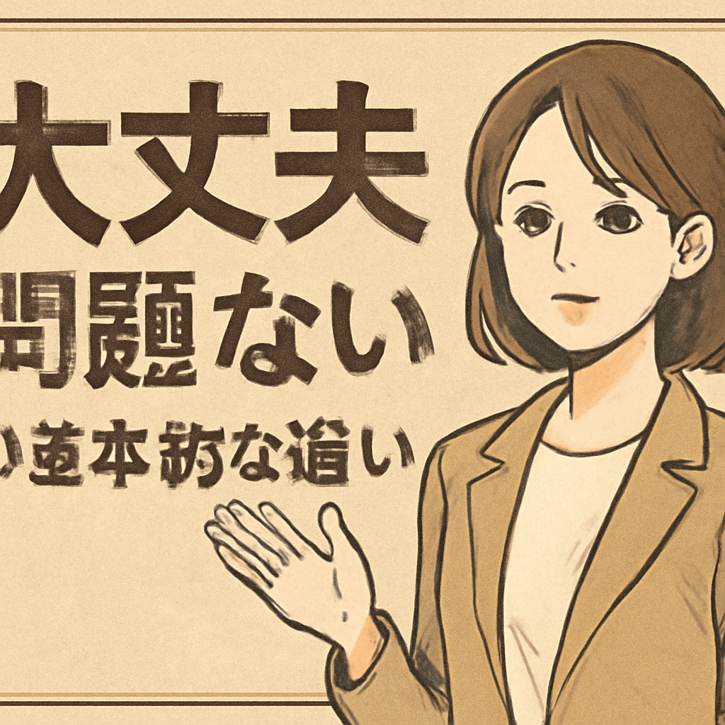 「大丈夫」と「問題ない」の基本的な違い