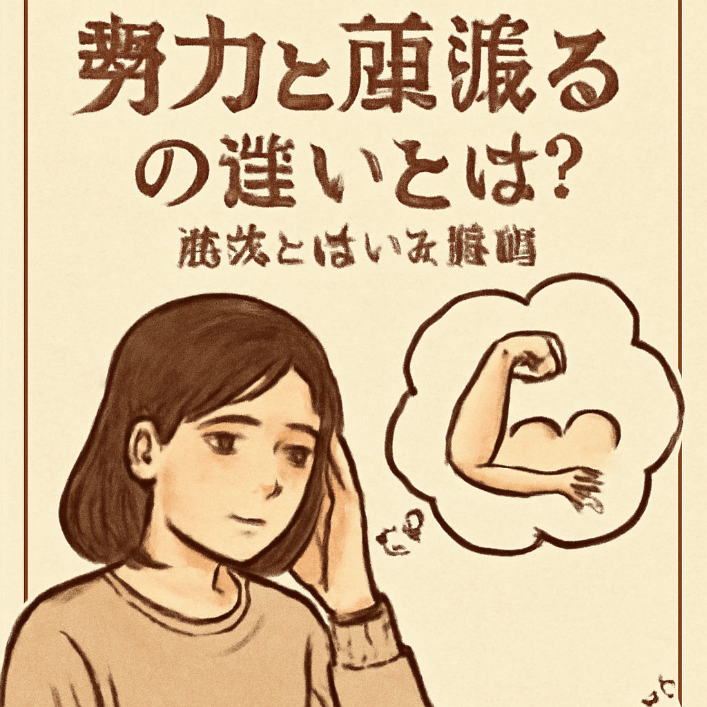 なぜ努力と頑張るには違いがあるのか