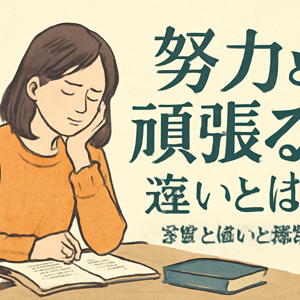 努力と頑張るの違いを示す具体例