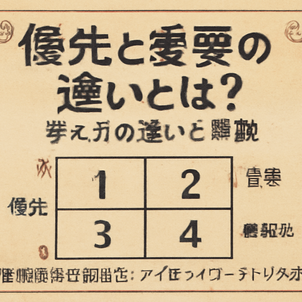 実践的な区別方法：アイゼンハワーマトリクス