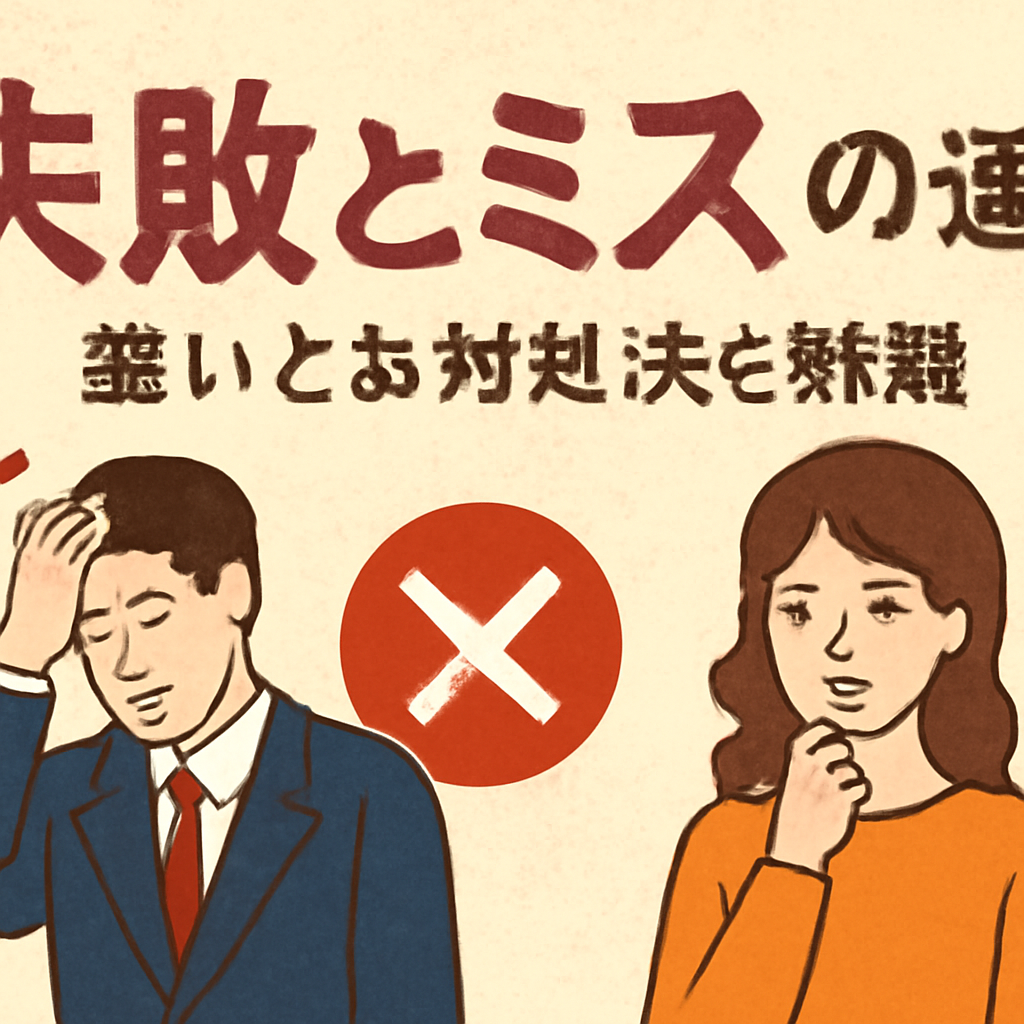 失敗とミスの違い、結論から言うと何が違うの？