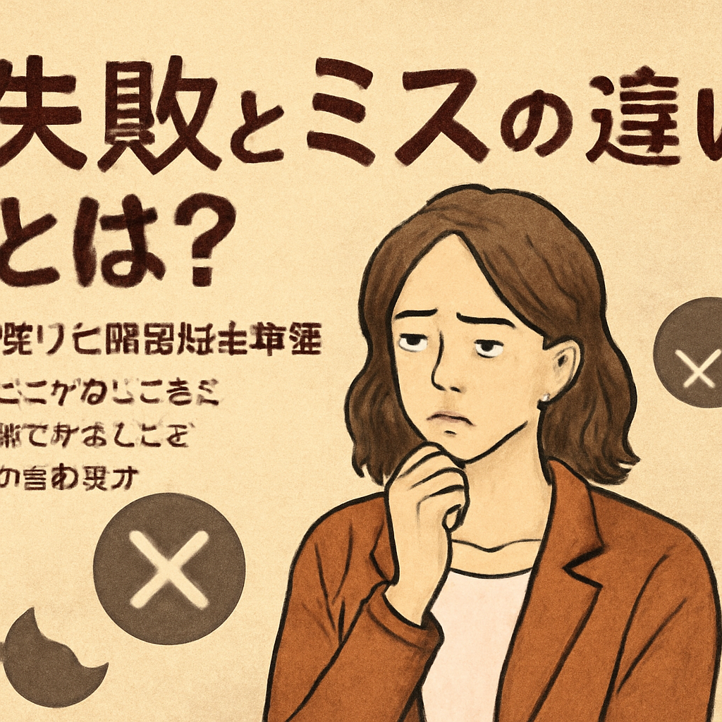 なぜ失敗とミスを区別することが大切なの？