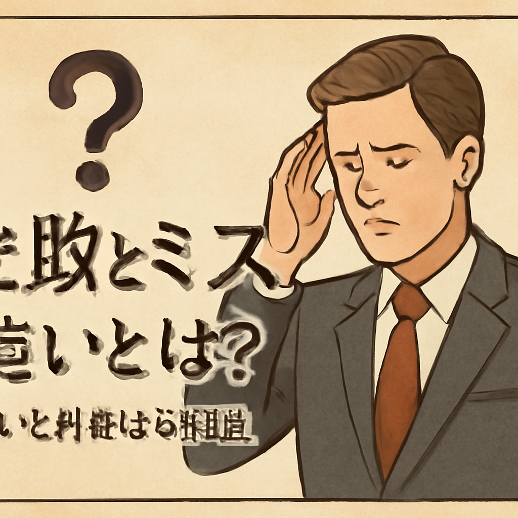 失敗とミスの具体例を見てみましょう