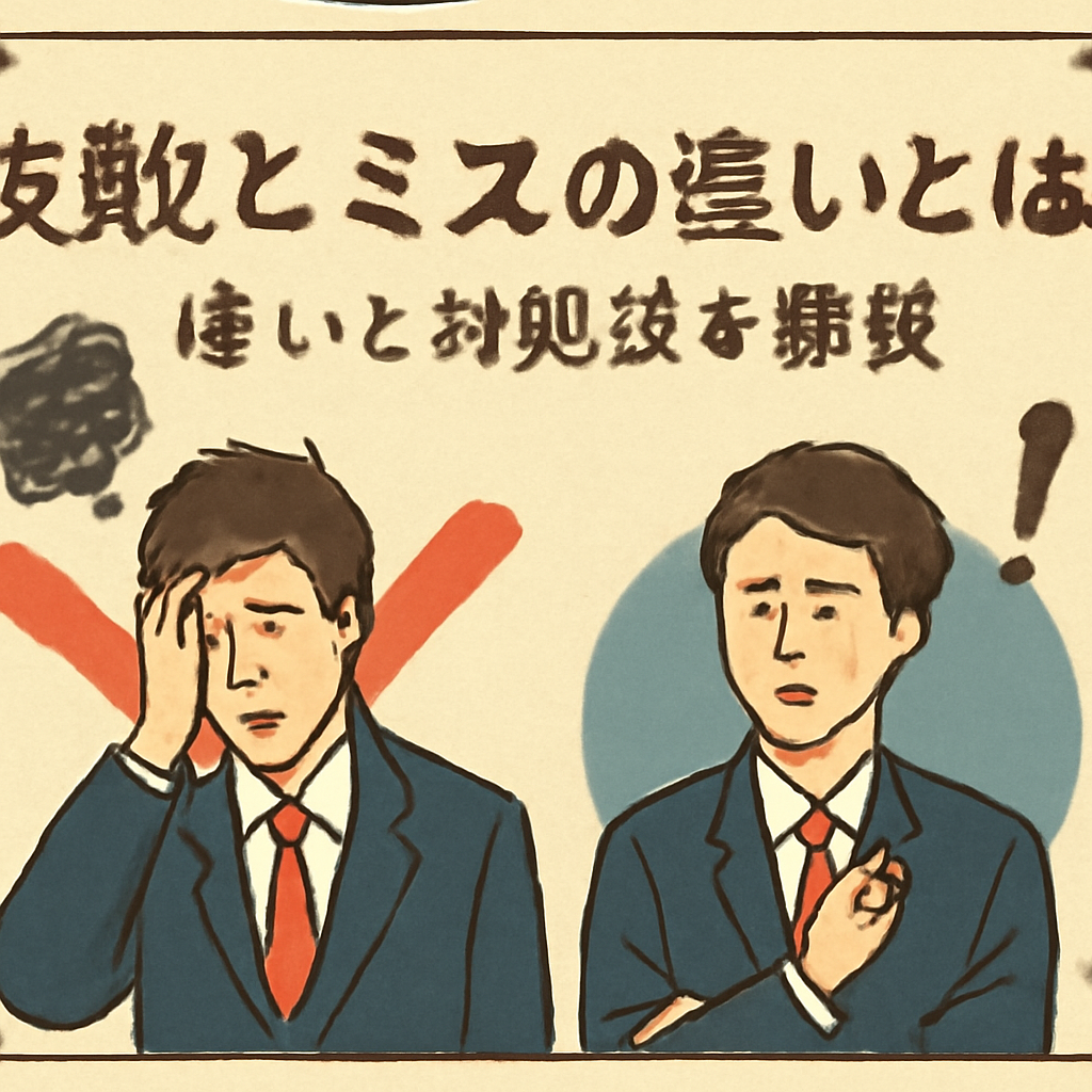 失敗とミス、それぞれの効果的な対処法