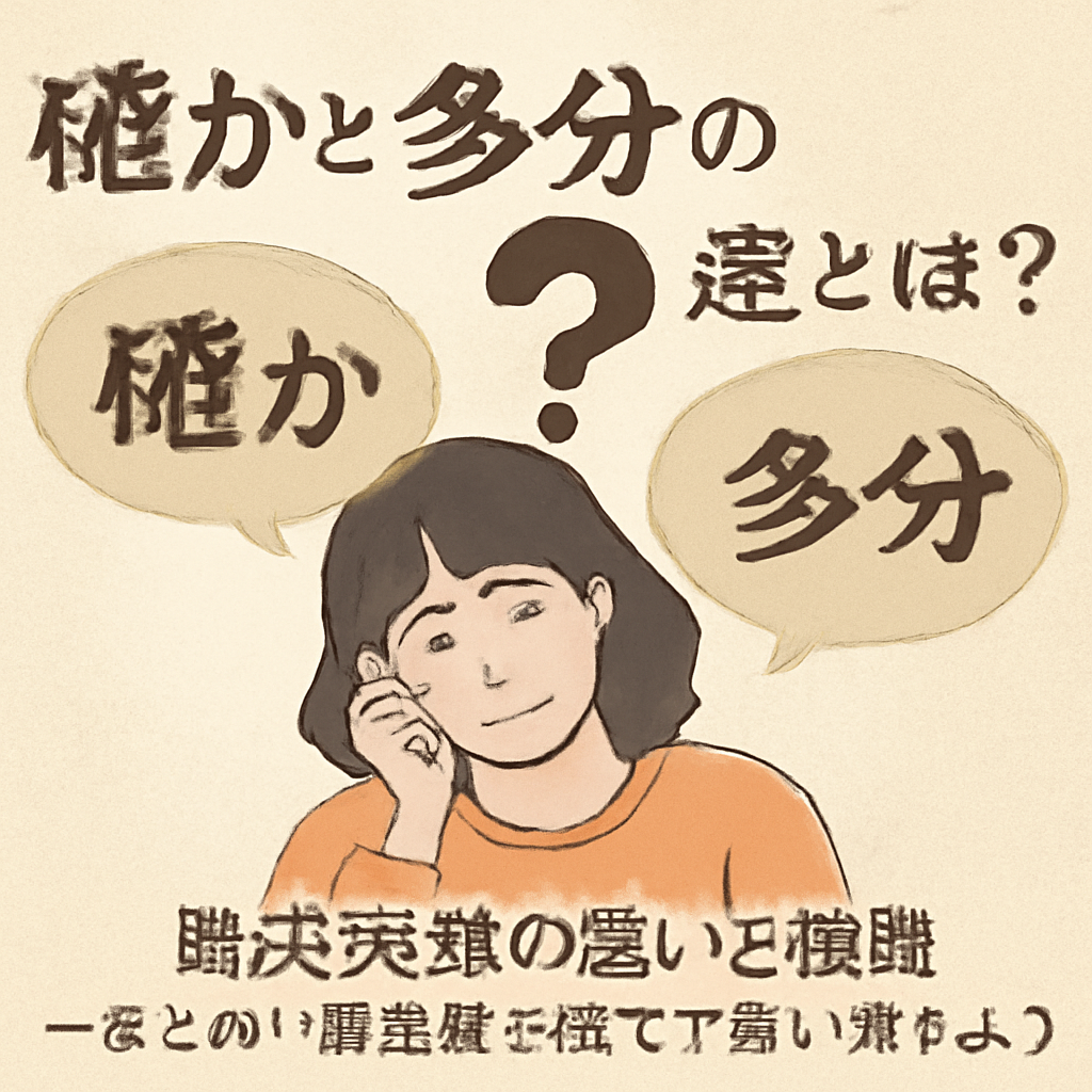 まとめ：確信度に応じて使い分けよう