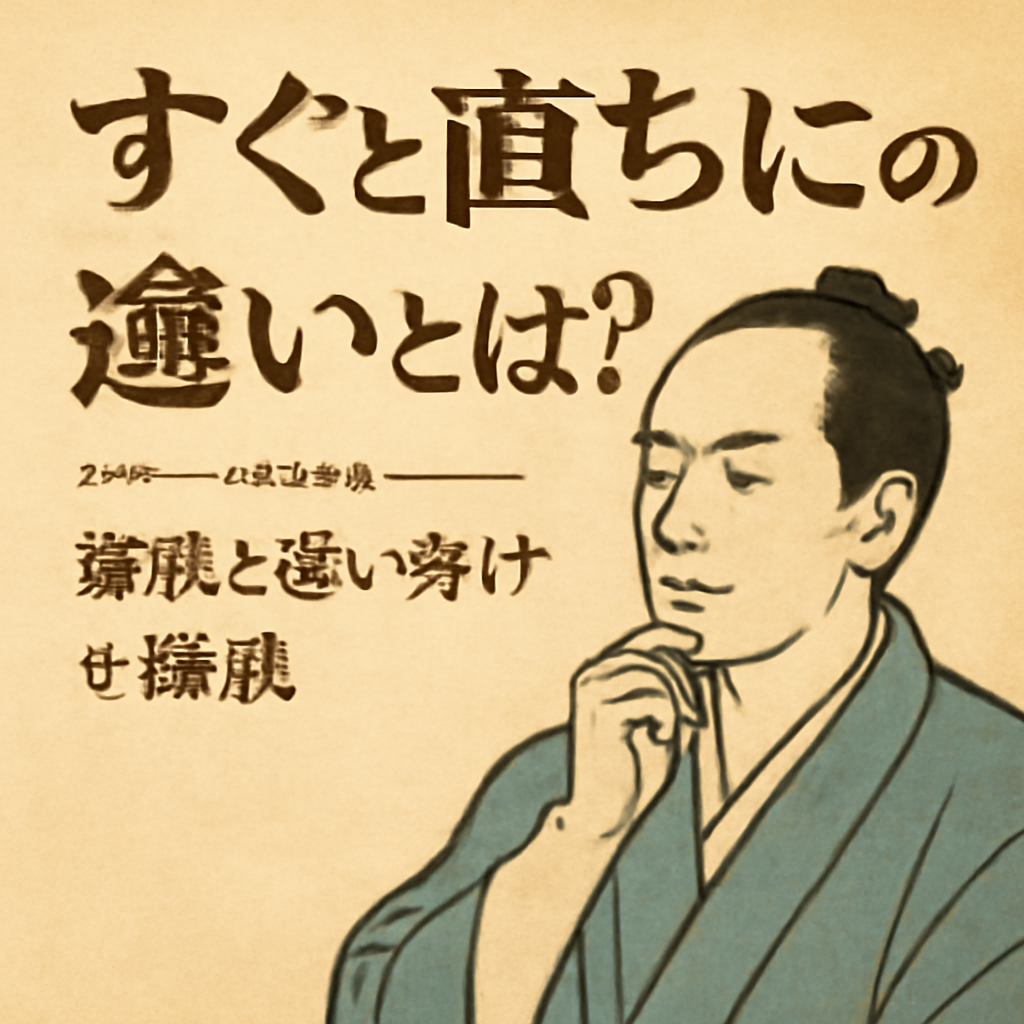 なぜ「すぐ」と「直ちに」を使い分ける必要があるのか