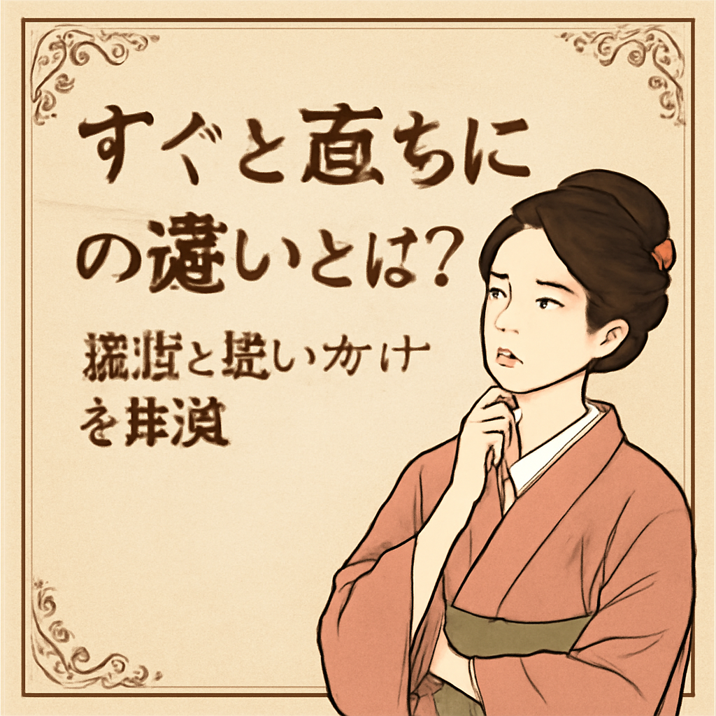 「すぐ」と「直ちに」の具体的な使い分け例