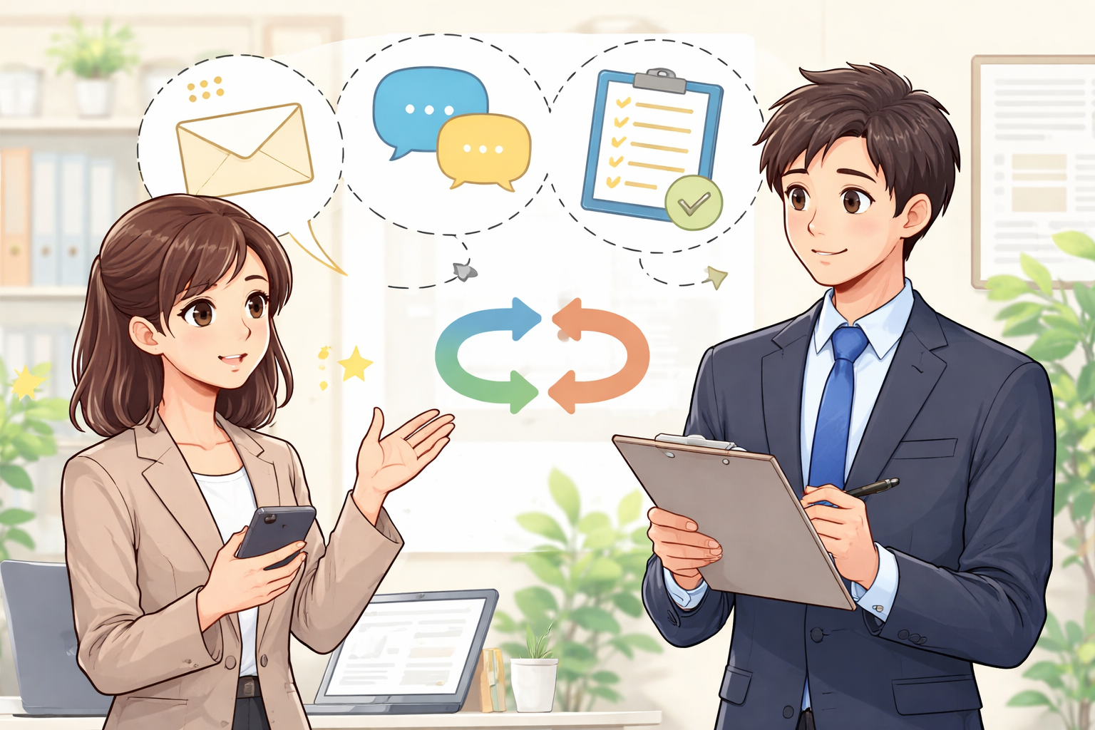 連絡と報告の使い分けがわかる具体例