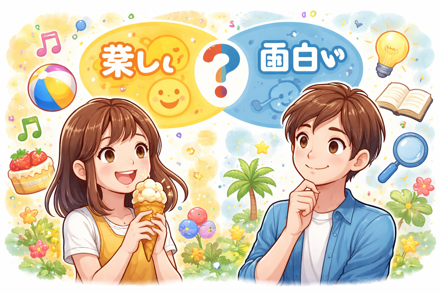 「楽しい」と「面白い」の基本的な違い