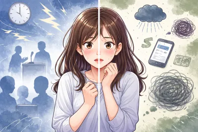 緊張と不安の違いとは？原因と対処法の違いを解説