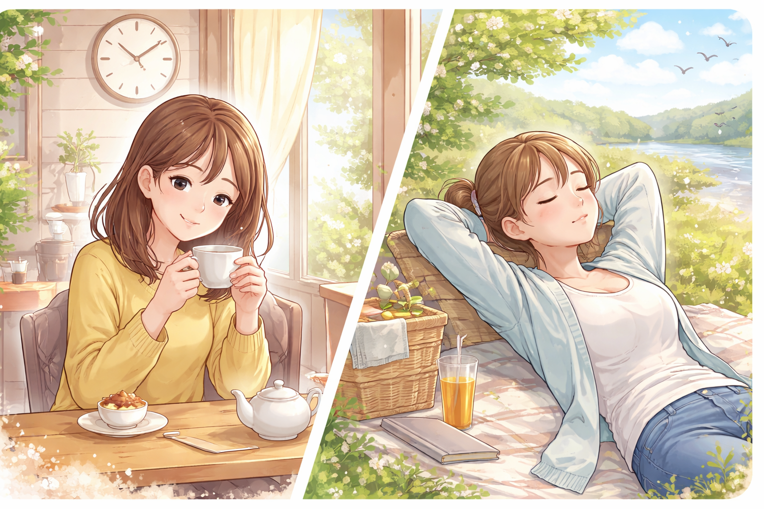 「ゆっくり」と「のんびり」の基本的な違い