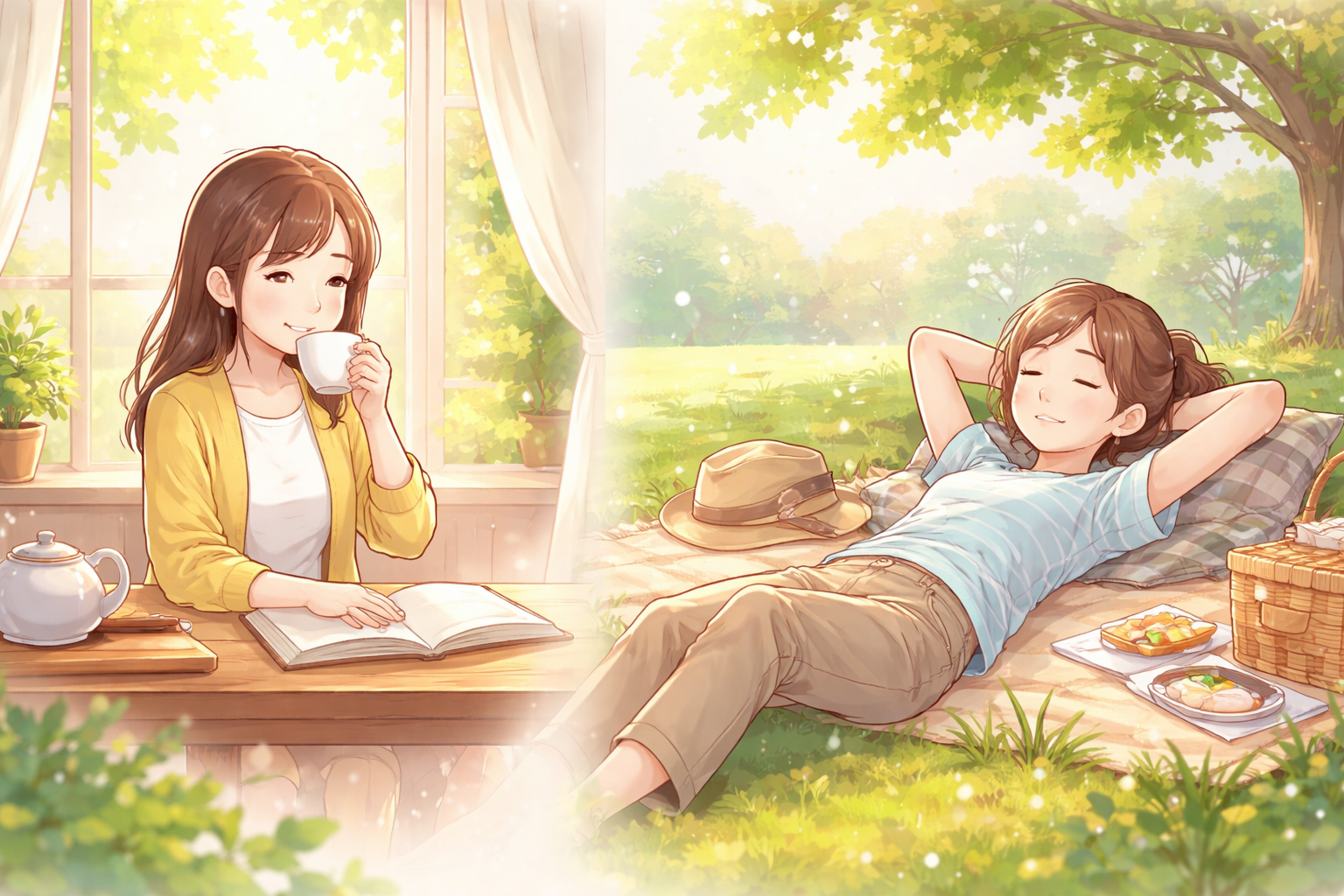 「ゆっくり」と「のんびり」の使い分けまとめ