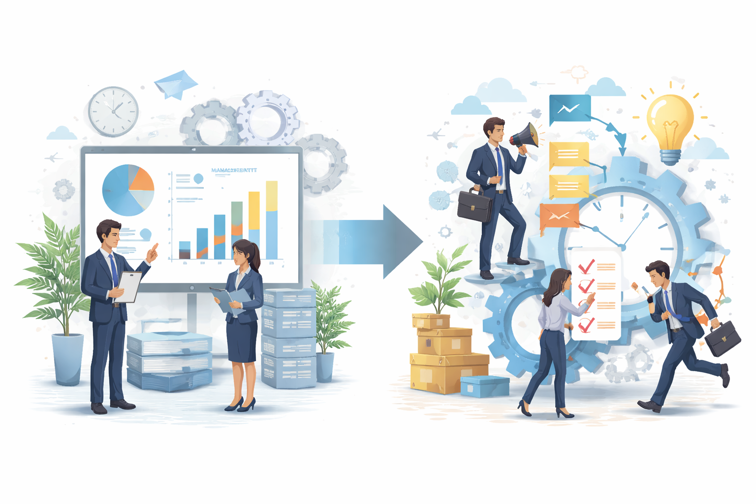 管理と運営の違いは「静的」か「動的」か